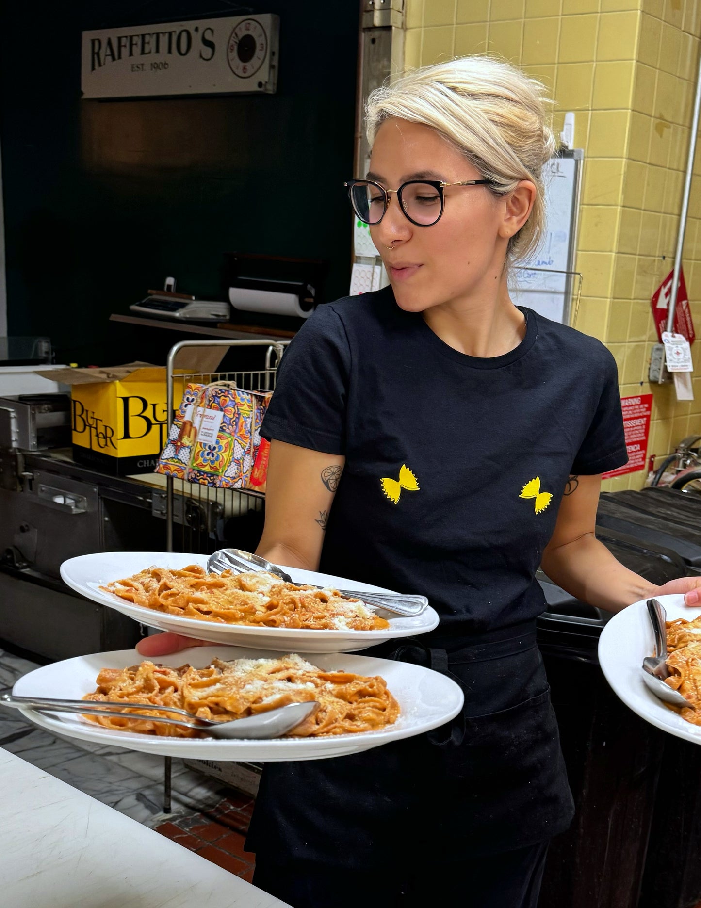 original women's farfalle tee