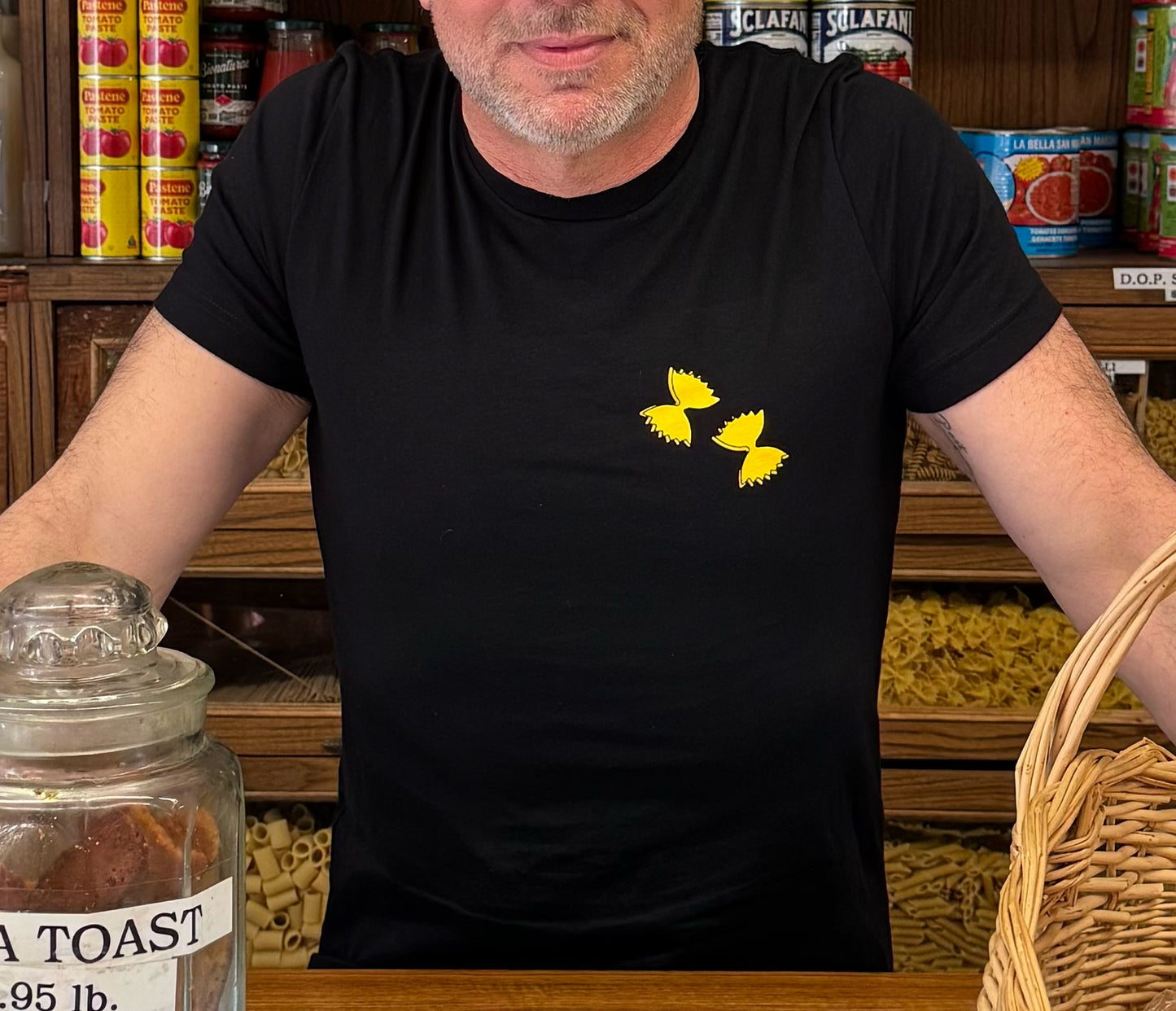 men's double farfalle tee