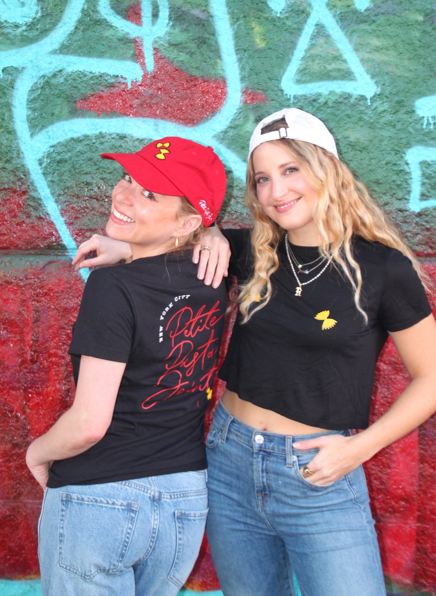 cropped farfalle tee